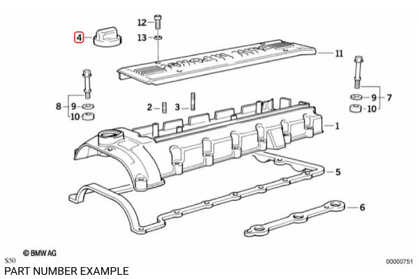 Genuine BMW Oil Filler Cap - 11121716993