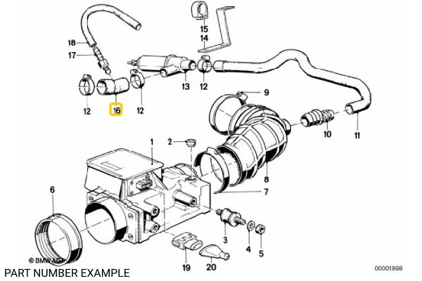 M20 Idle Control Valve Hose - 11631276651