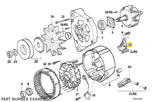 Voltage Regulator for Alternator - 12311726022
