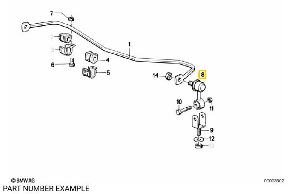 Front sway Bar / Stabiliser Link - 31351091764