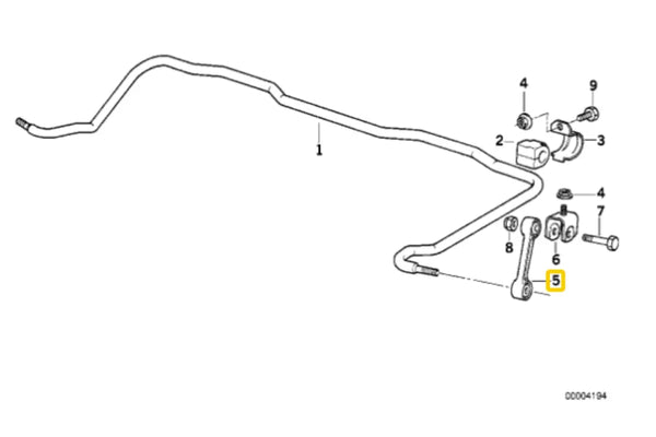 E36 Rear ARB End Link To Bar Bush