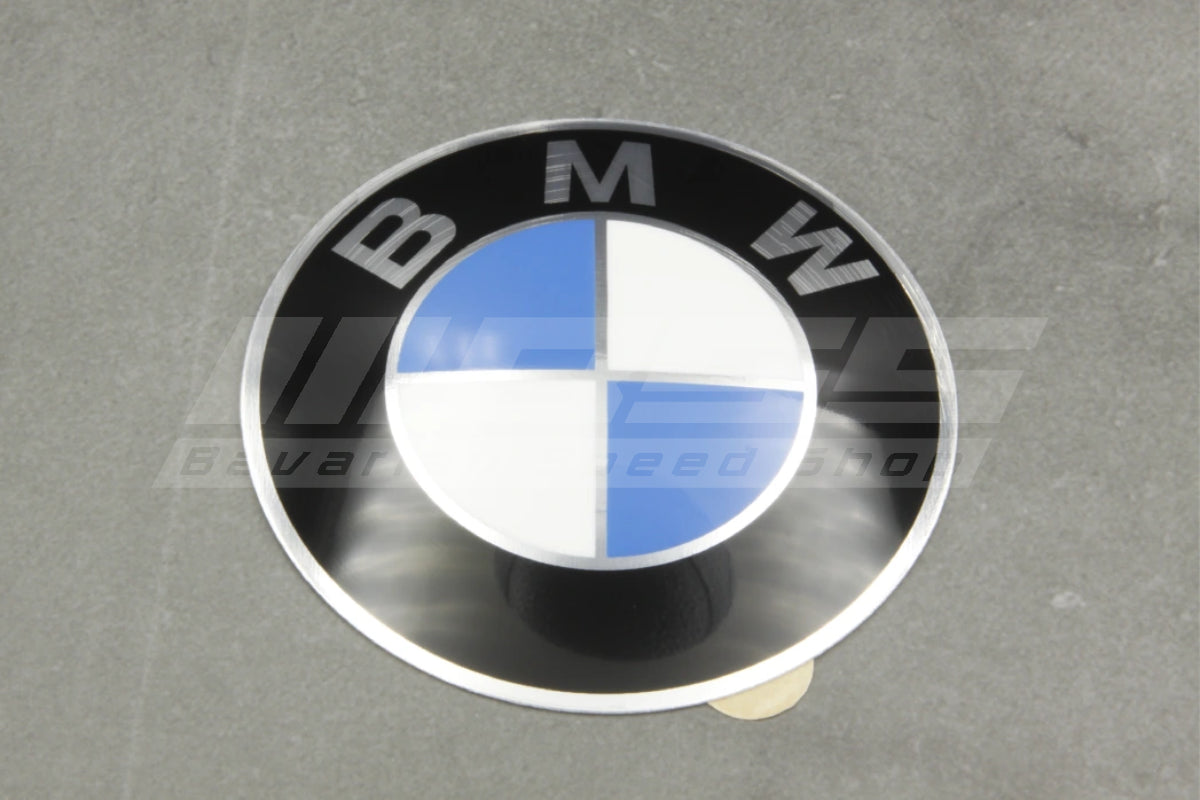 BMW Adhesive Wheel Emblem 64.5mm - 36131181080 - E12, E23, E24, E28, E34, E36,  E39, E46