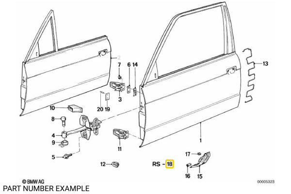 Genuine BMW Door Hinge Repair Kit - 41511922737