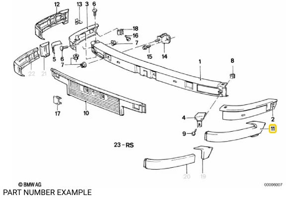 Genuine Bumper Cover Front LHS – 51111888273
