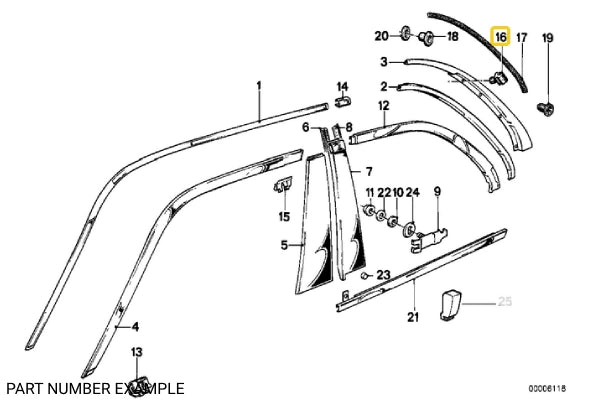Exterior Moulding Clip – 51131884467