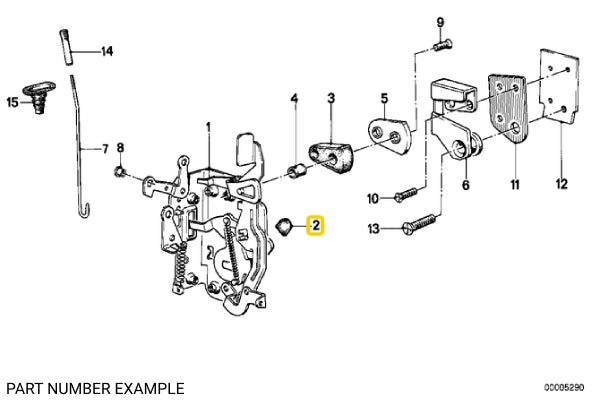 Buffer Door Latch Bump Stop – 51211809735