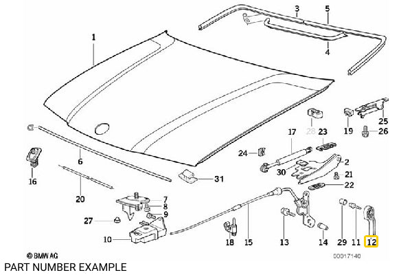 Bonnet Release Handle - 51231928469