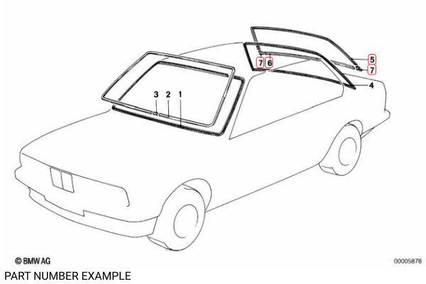 Rear Windshield Moulding Set - Black / All Model