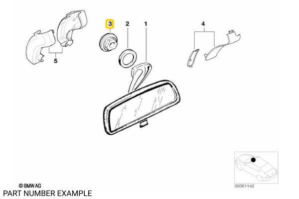 Rear View Mirror Base Plate – 51318145530