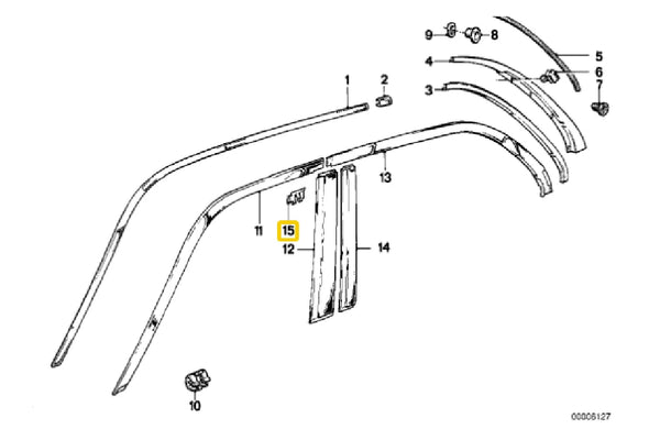 Moulding Clips Roof Mouldings – 51321874017