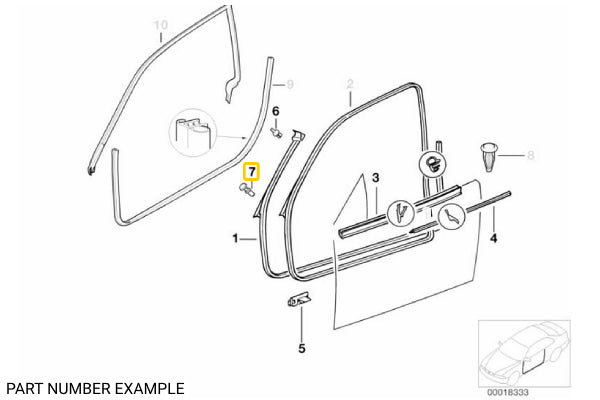Clamp for Door Weatherstrips -  51718195651