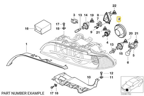 High Beam Headlight Cap – 63126904046