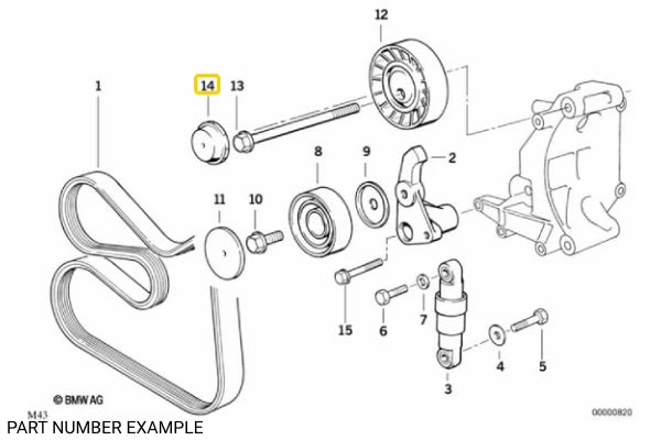 BMW Pulley Protection Cap - 11281730349