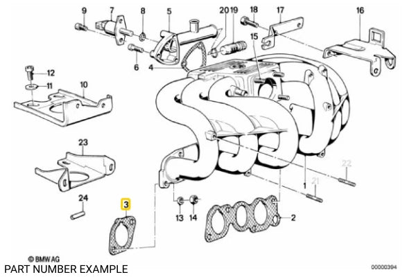 M20 Air Intake Manifold Gaskets - 11611726010