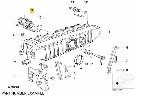 Genuine BMW Intake Manifold Connector - 11611730265