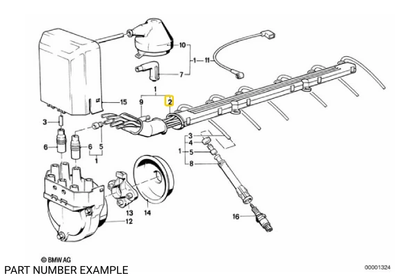 Genuine M20 Ignition Wiring Tube - 12121719889