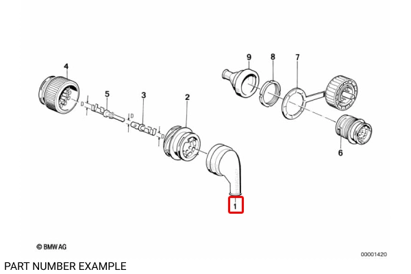 Genuine BMW Wiring Protection Cap for Plug - 12521707302