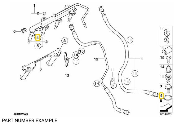 Fuel Injector O-Ring (7.52 x 3.52) - 13641437487