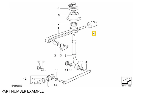 BMW Shifter Carrier / Arm Bushing - 25111222015