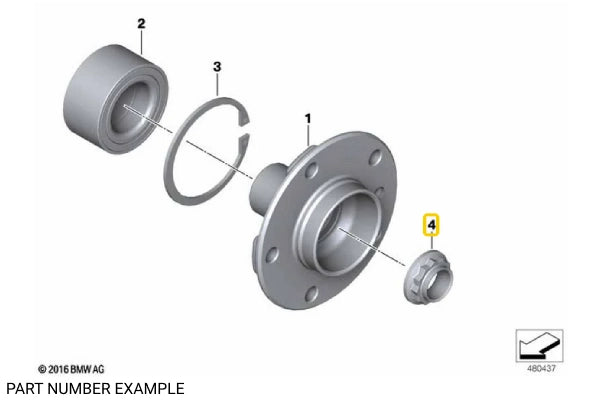 Rear Axle Nut (M24 x 1.5) - 33406799223