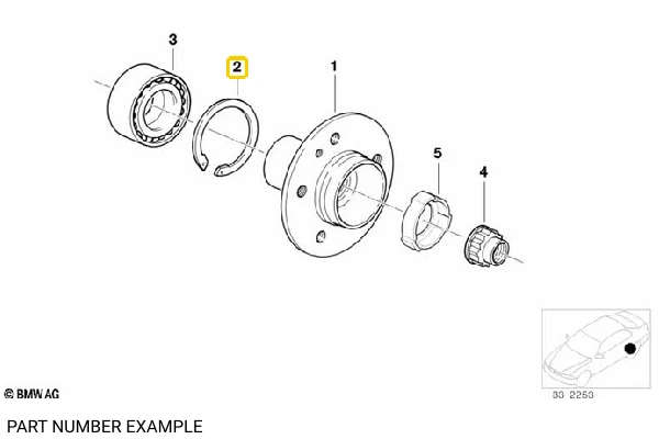 Locking Ring for Wheel Bearing - 33411138648