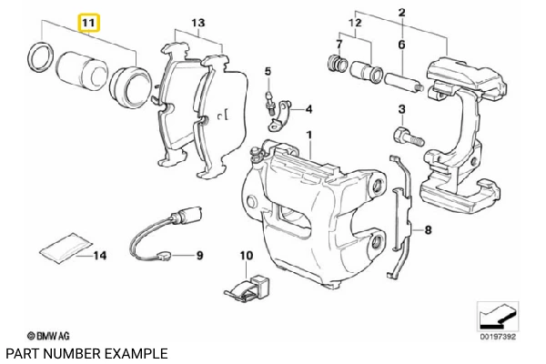 Front Brake Caliper Seal Kit - 34111157037