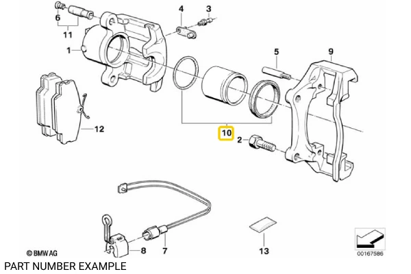 Front Brake Caliper Seal Kit - ATE -  34111157043