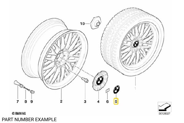 Genuine Emblem 70mm Self Adhesive - 36136758569