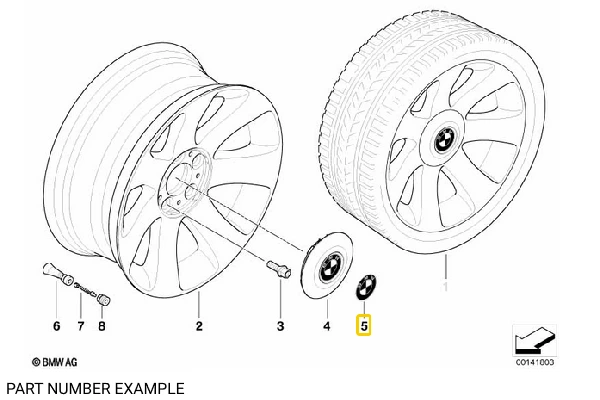 Genuine Emblem 70mm Self Adhesive - 36136758569
