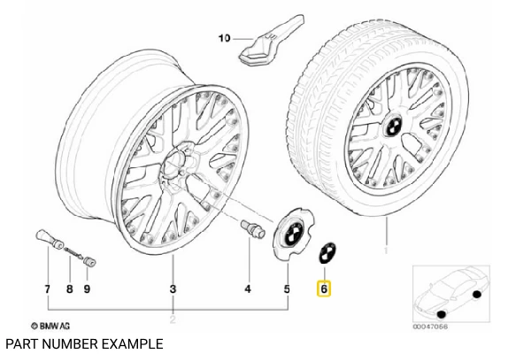Genuine Emblem 70mm Self Adhesive - 36136758569