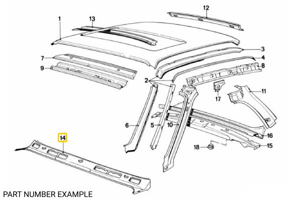 Windsheild Cowl Repair Panel - RHS - 41321913778 - E30