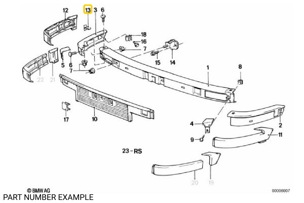 Clamps for Front Chrome Bumper & Plastic Trim - 51111838076