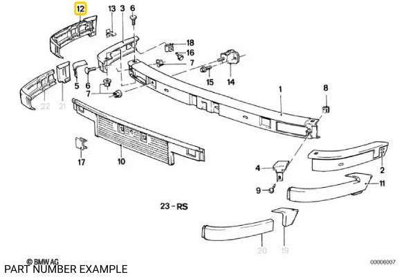Genuine Bumper Cover Front RHS – 51111888274