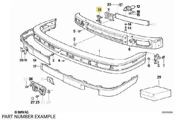 Genuine BMW Bumper Stopper Bracket Left - 51111945913