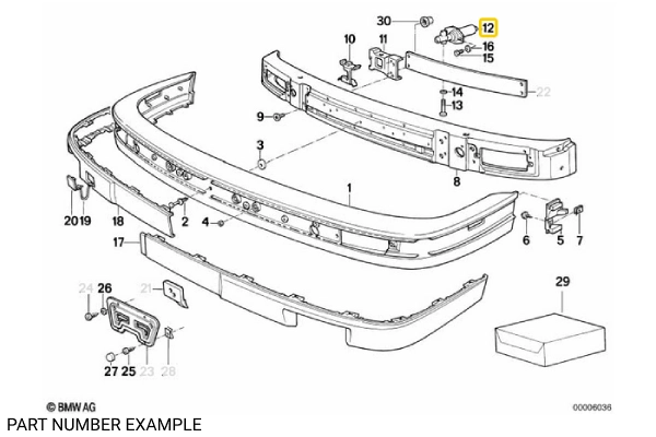 Genuine BMW Bumper Shock Absorber Front Right - 51111959116