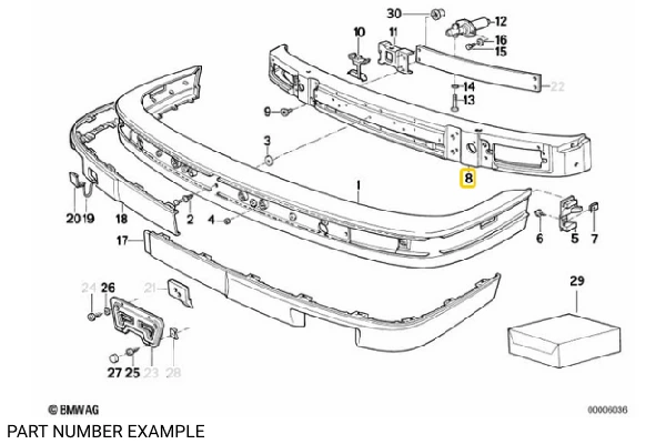 Genuine BMW Front Bumper Carrier / Reinforcement - 51118100572