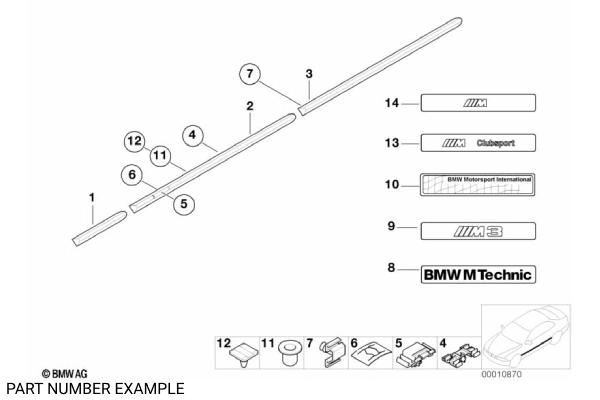 Genuine BMW M-tech Emblem For Side - 51132251378