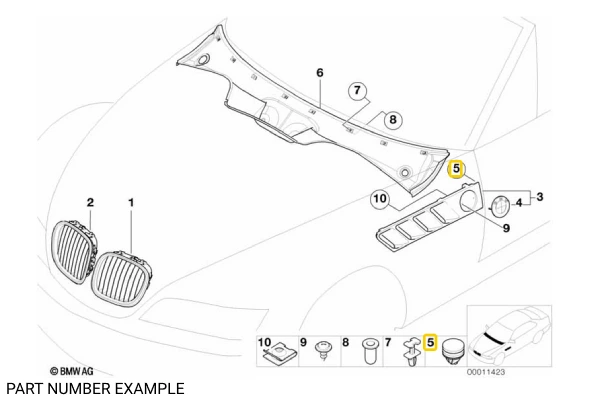 Genuine BMW Trim Clip - 51138399231