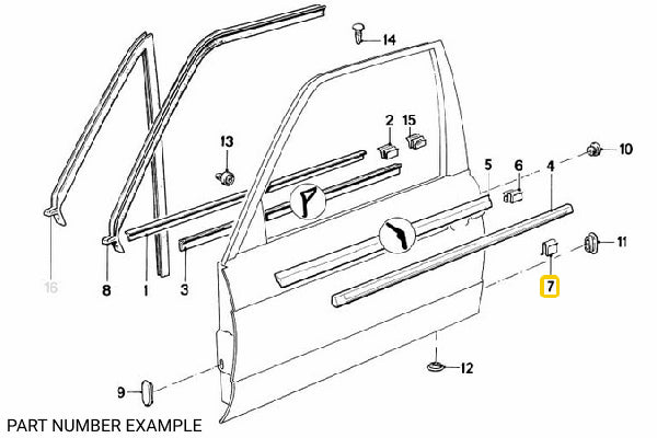 Outer Weatherstrip Clamps – 51211922699