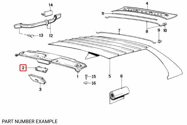 Genuine BMW Sunroof Motor Cover - 51441864536