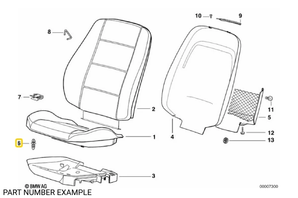 Clamp for Seat Base Cushion - 52108130678