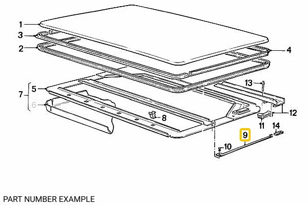 Genuine BMW Sunroof Supporting Bracket – 54121934933