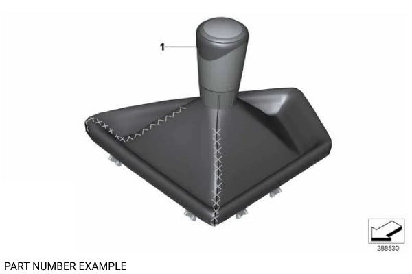 Genuine BMW Shifter Knob with Alcantara Boot for RHD - 25117854546