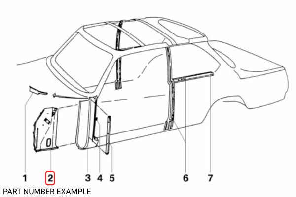 BMW 1502–2002 Left A-Post Cover Panel - 41215430128