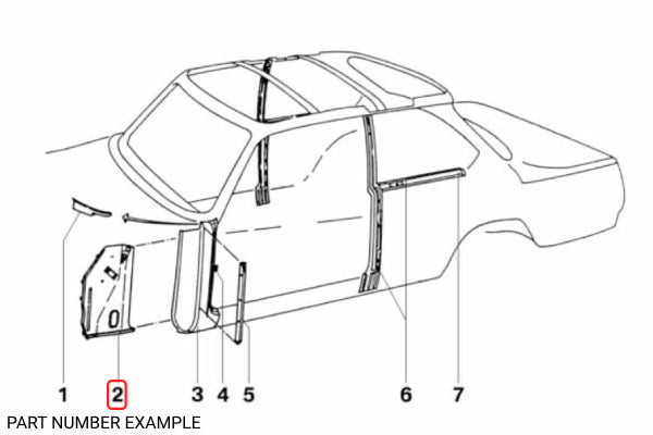 BMW 1502–2002 Right A-Post Cover Panel - 41215430129