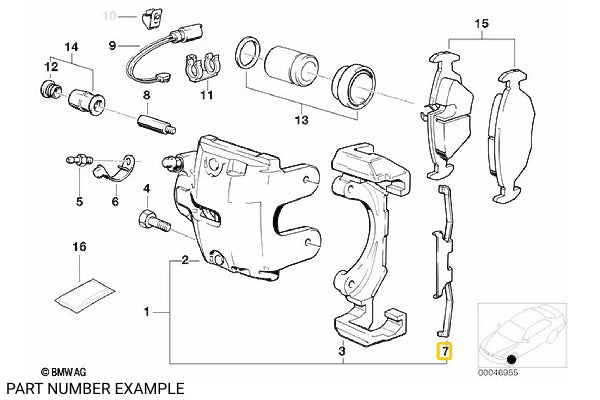 Front Brake Caliper Anti-Rattle Clips for E32 E34 – 34111157687