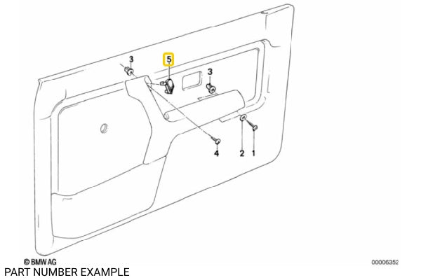 Genuine BMW Black (Schwarz) Door Handle Trim Cover - 51411903734