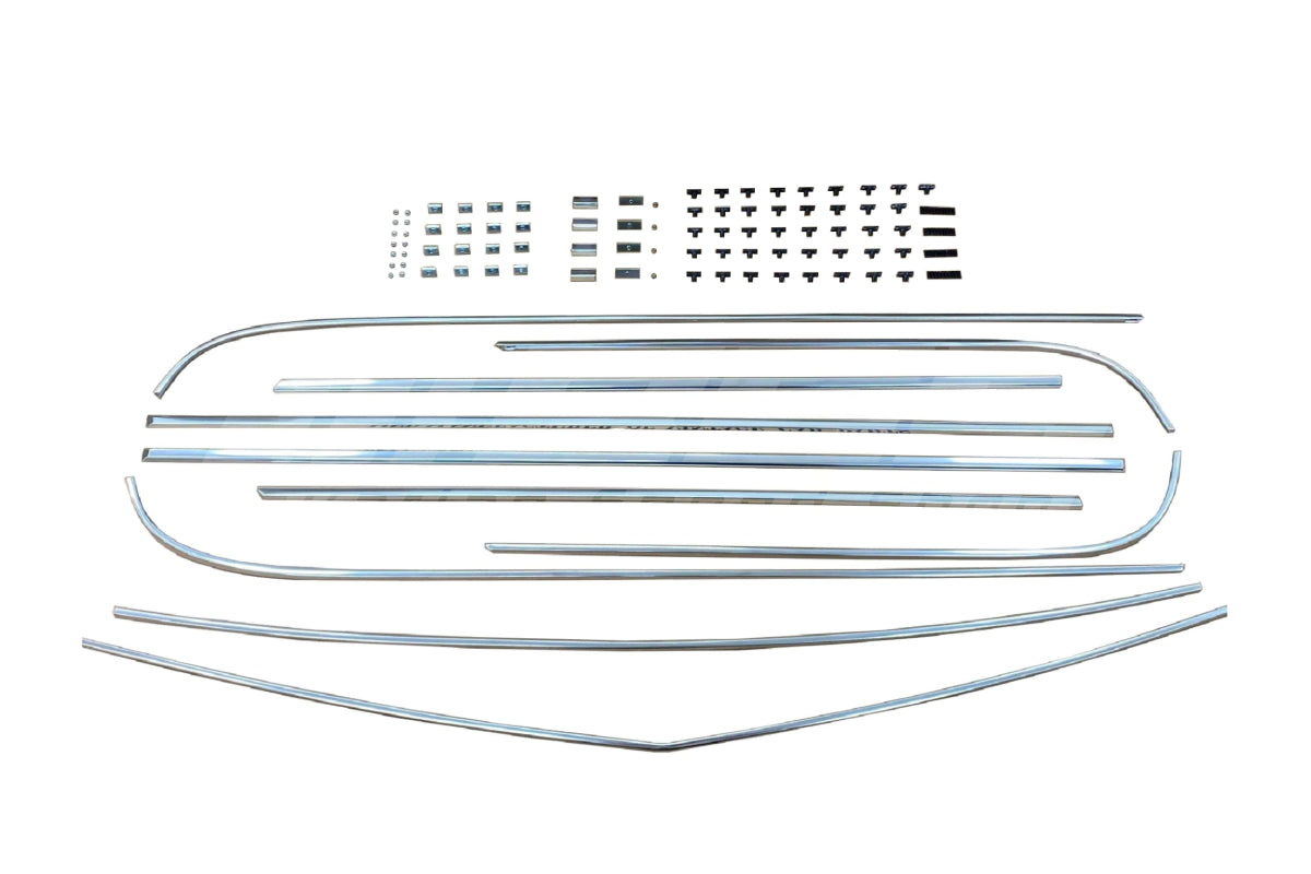 BMW 1502–2002 Complete Beltline Chrome Trim & Hardware Set