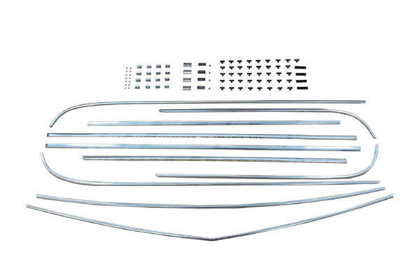 BMW 1502–2002 Complete Beltline Chrome Trim & Hardware Set