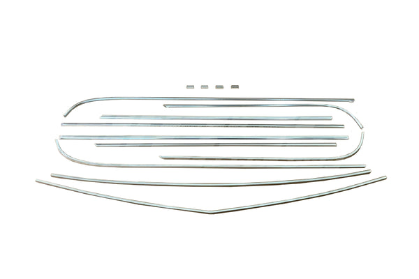 BMW 1502–2002 Complete Beltline Chrome Trim & Hardware Set